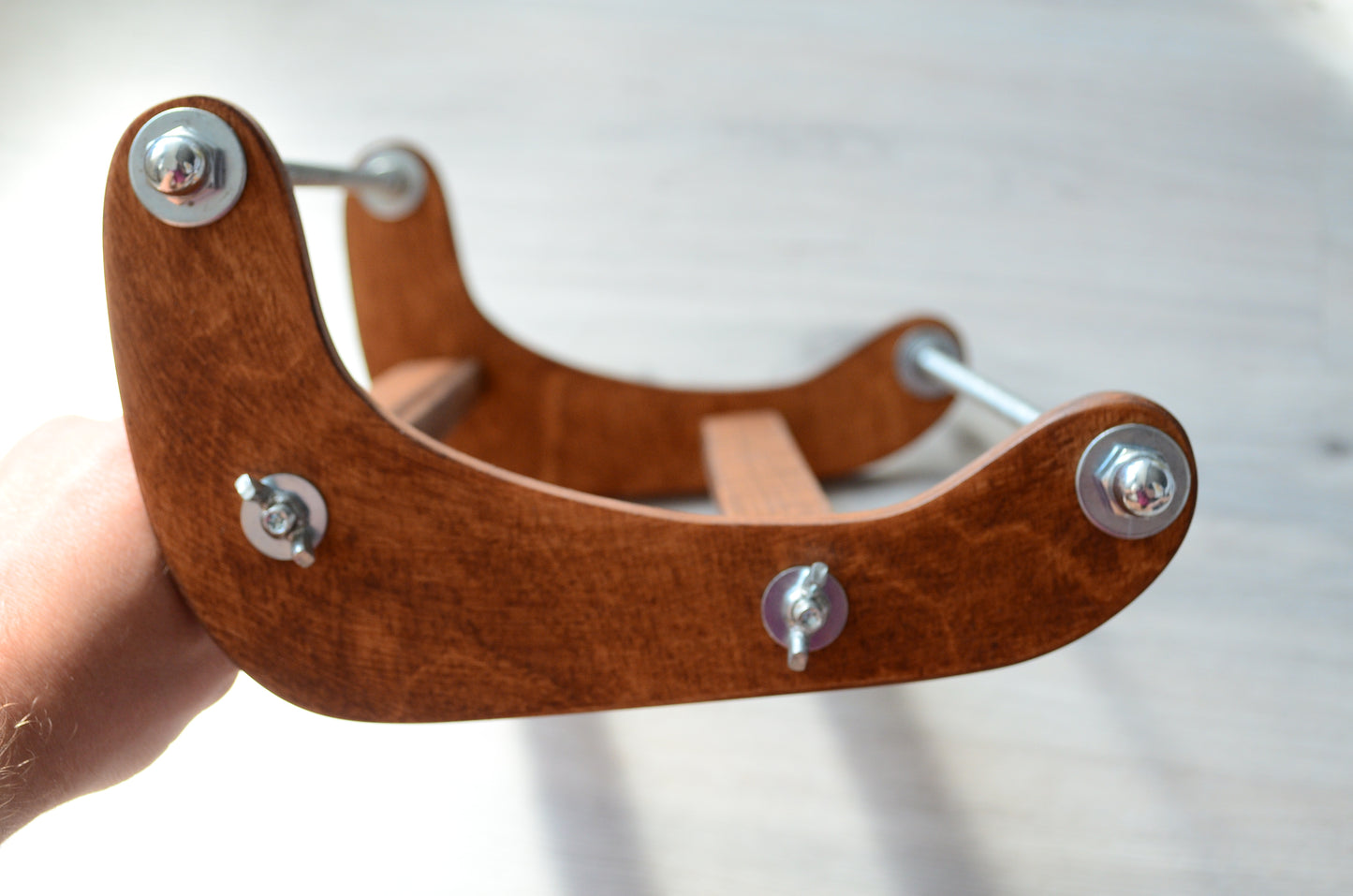 Dark Wooden Loom for LONG seed beadwork weaving