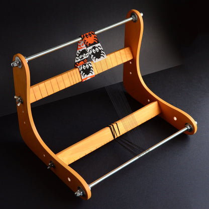 Halloween Pumpkin Big Wooden Loom for LONG seed beadwork weaving (Limited Edition)