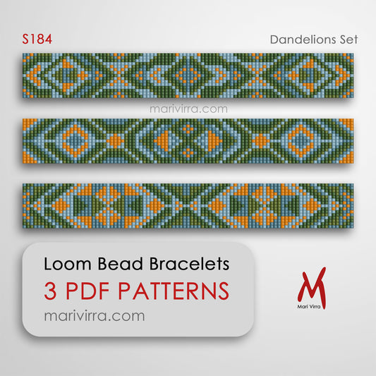 Dandelions Set of Three Loom Digital Bead Patterns