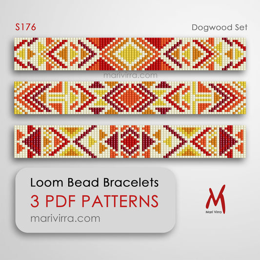 Dogwood Set of Three Loom Digital Bead Patterns
