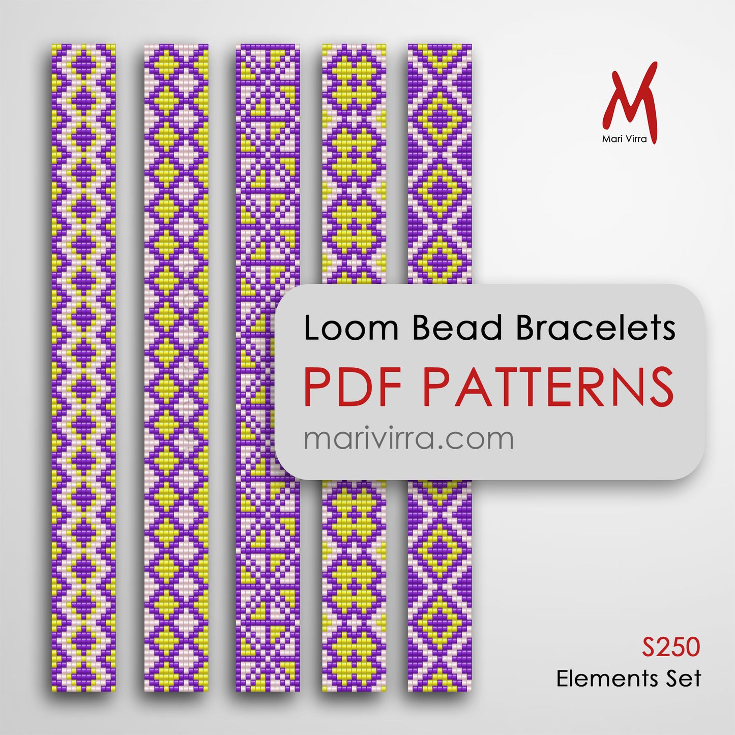 Elements Set of Five Loom Digital Bead Patterns