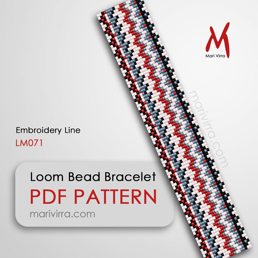 Embroidery Line Loom Digital Bead Pattern