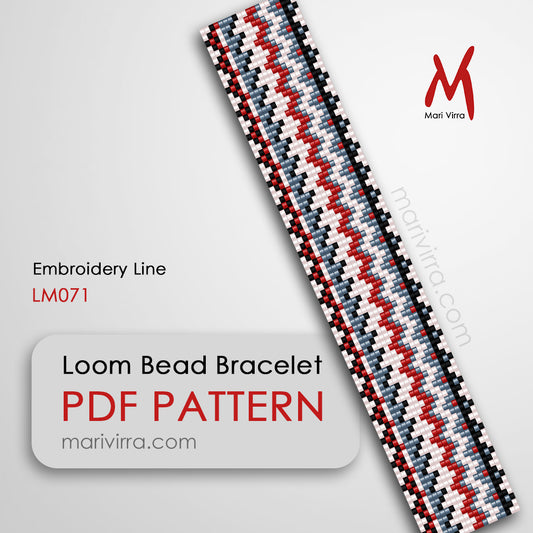 Embroidery Line Loom Digital Bead Pattern