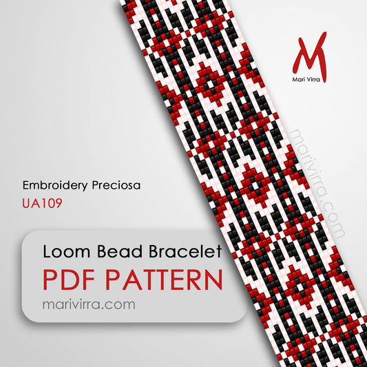 Embroidery Preciosa Loom Digital Bead Pattern