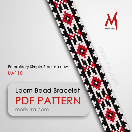 Embroidery Simple Preciosa Loom Digital Bead Pattern