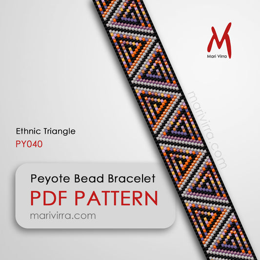 Ethnic Triangle Peyote Digital Bead Pattern