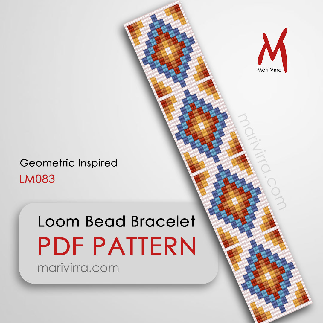 Geometric Inspired Bracelet Loom Digital Bead Pattern