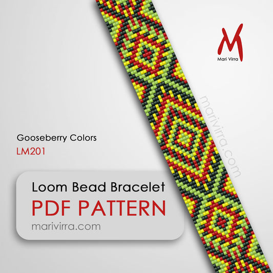Gooseberry Colors Bracelet Loom Digital Bead Pattern