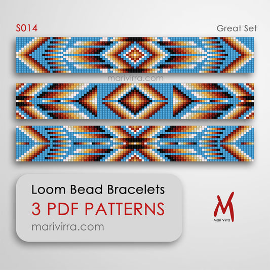 Great Set of Three Loom Digital Bead Patterns