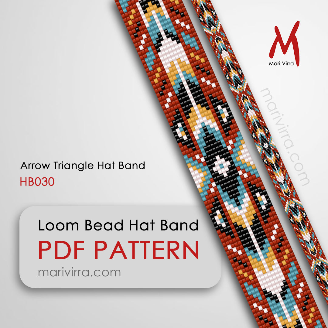 Arrow Triangle Hat Band Loom Digital Bead Pattern