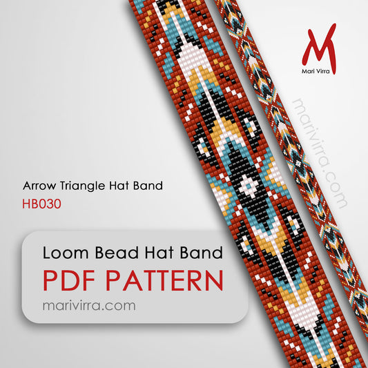 Arrow Triangle Hat Band Loom Digital Bead Pattern