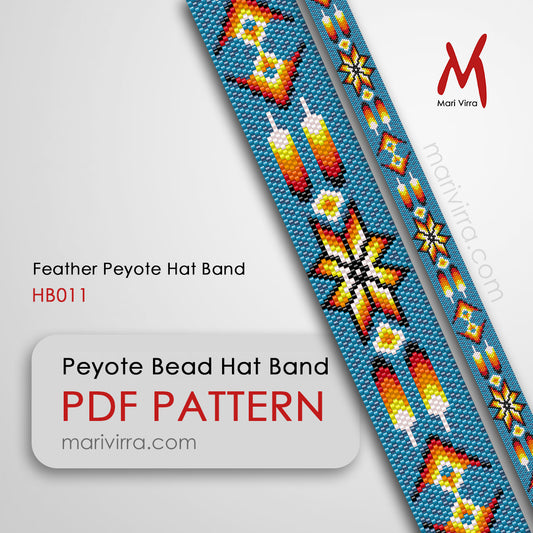 Feather Hat Band Peyote Digital Bead Pattern