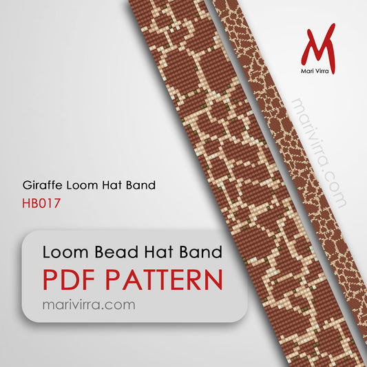 Giraffe Loom Hat Band Loom Digital Bead Pattern