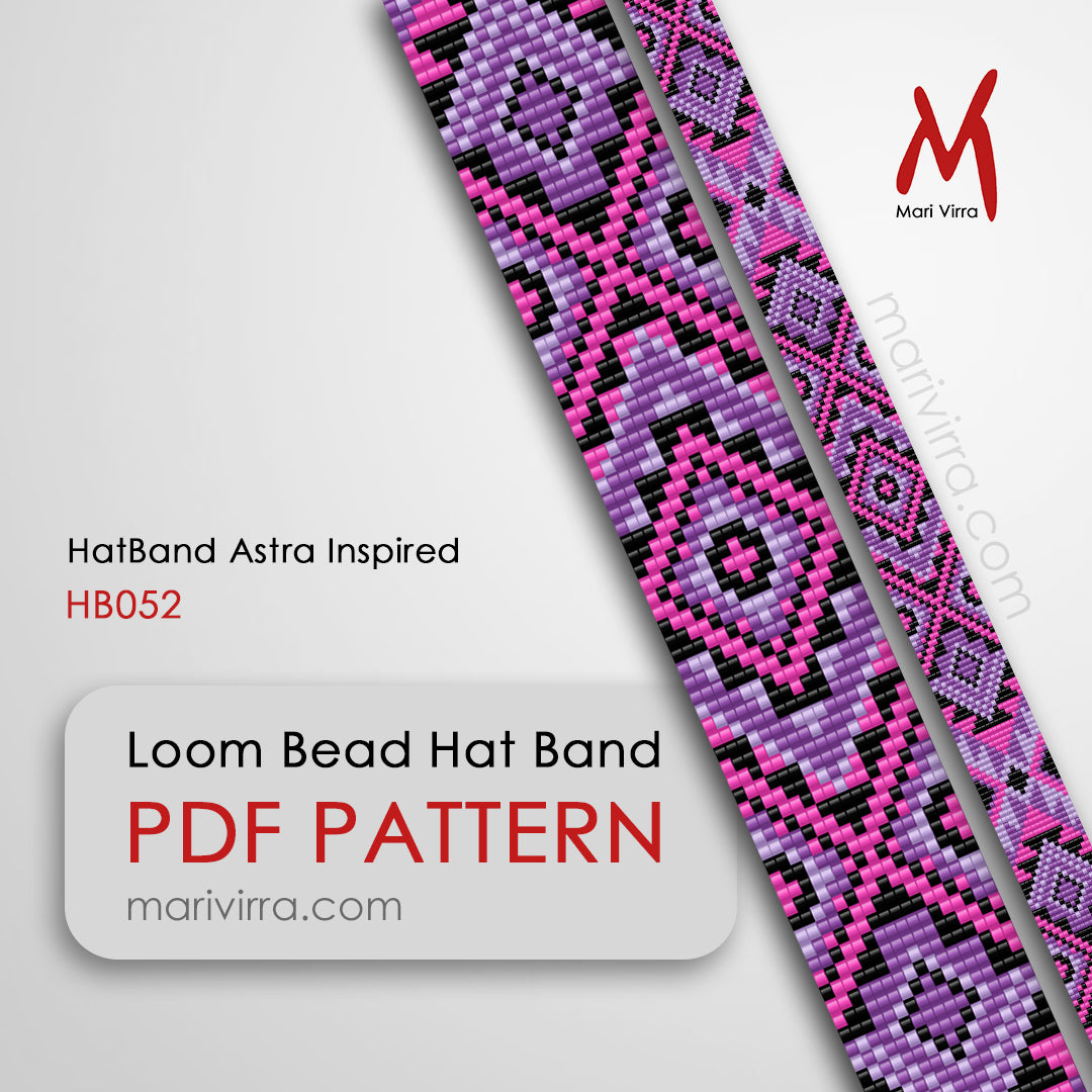 Astra Inspired Hat Band Loom Digital Bead Pattern