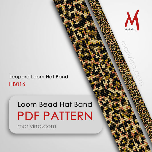 Leopard Loom Hat Band Loom Digital Bead Pattern