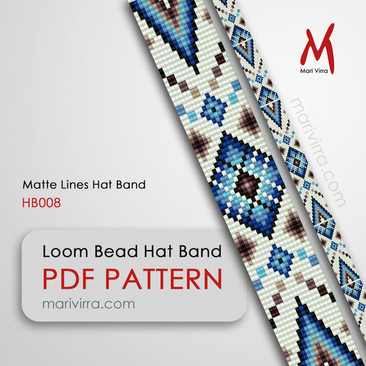 Matte Lines Hat Band Loom Digital Bead Pattern