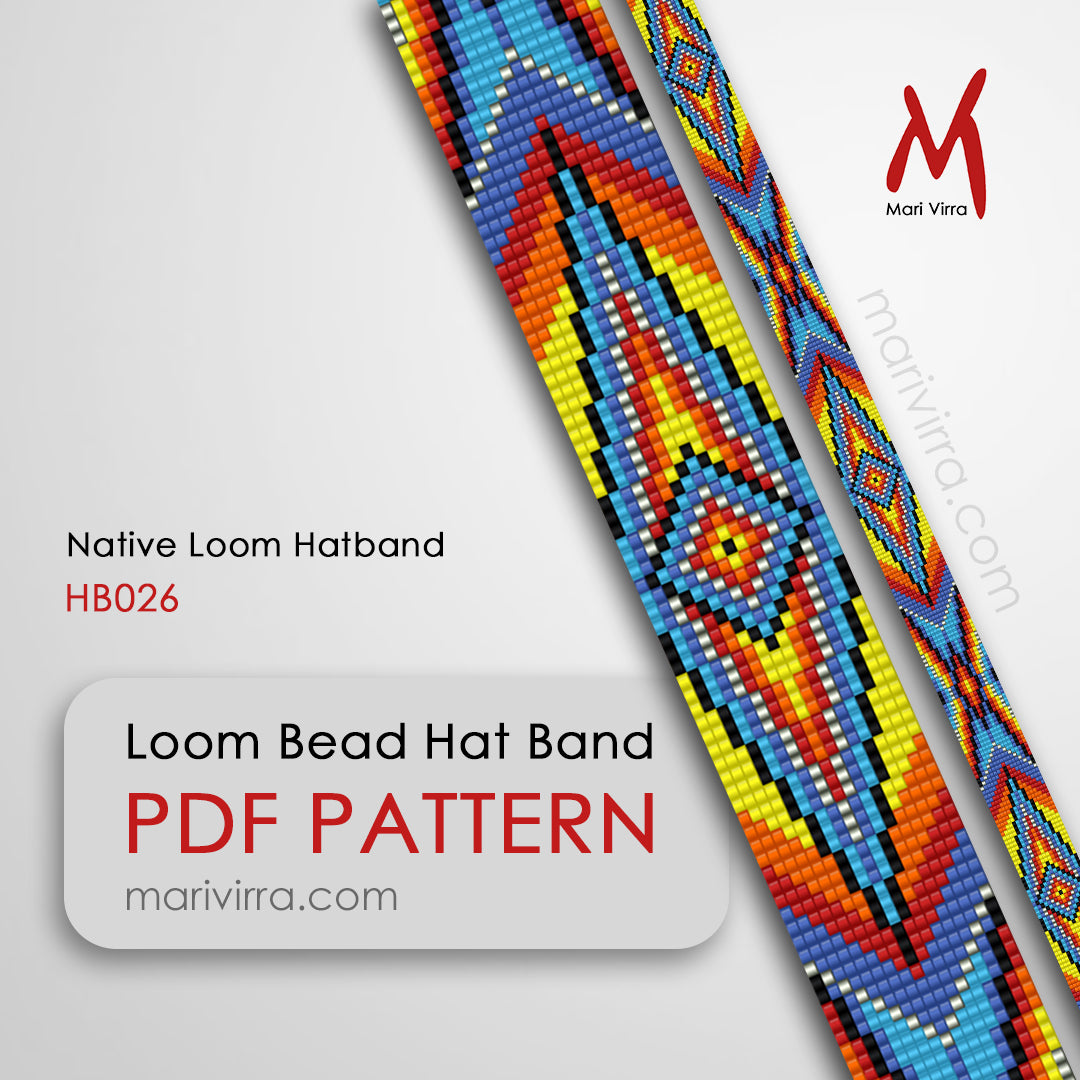 Native Loom Hat Band Loom Digital Bead Pattern