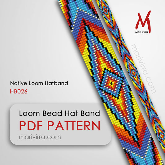 Native Loom Hat Band Loom Digital Bead Pattern