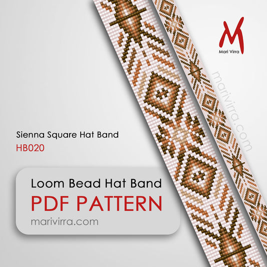 Sienna Square Hat Band Loom Digital Bead Pattern