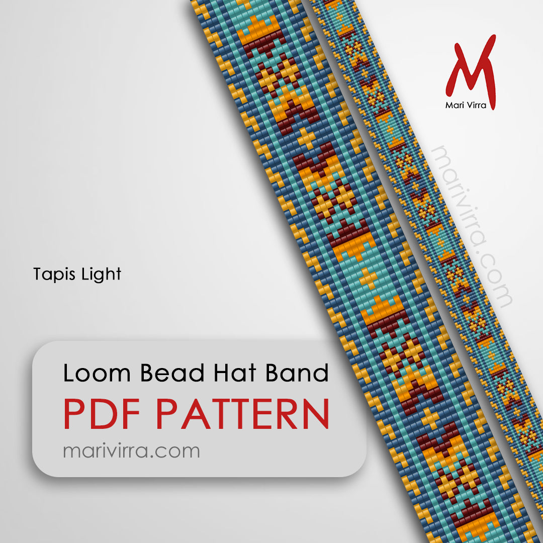 Tapis Set Hat Band Set of Four Loom Digital Bead Patterns