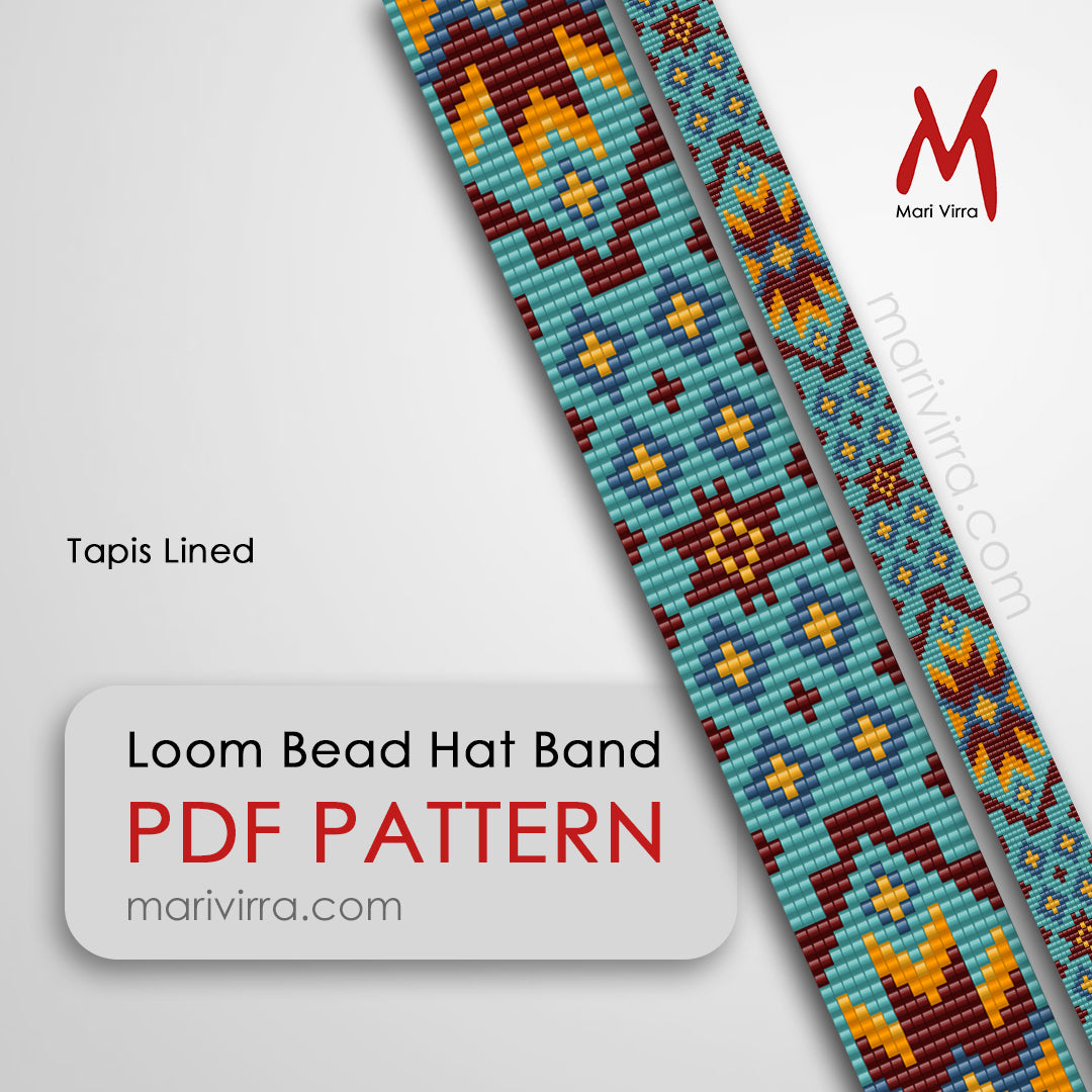 Tapis Set Hat Band Set of Four Loom Digital Bead Patterns