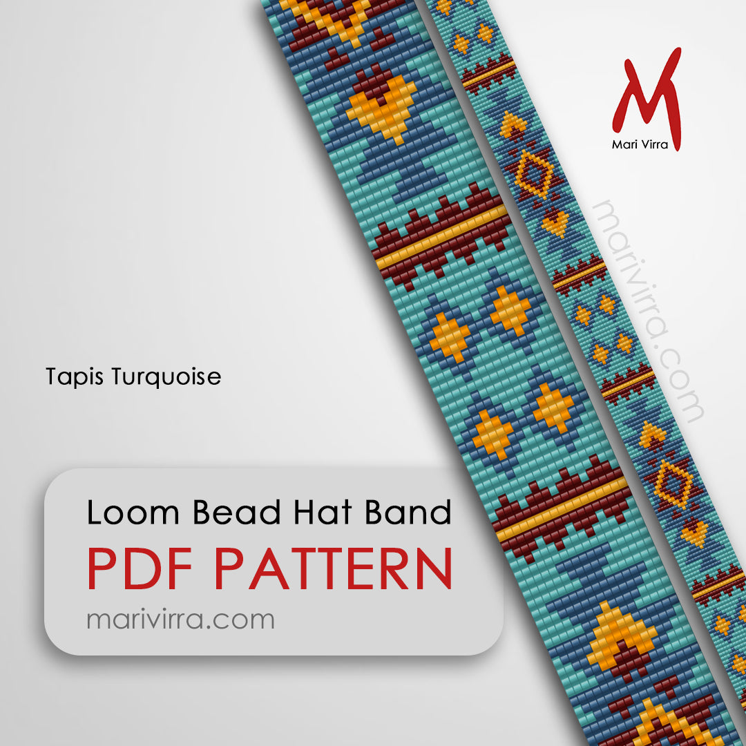Tapis Set Hat Band Set of Four Loom Digital Bead Patterns