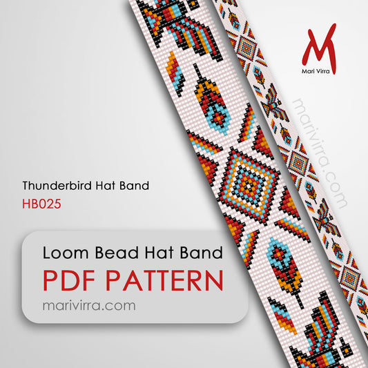 Thunderbird Hat Band Loom Digital Bead Pattern