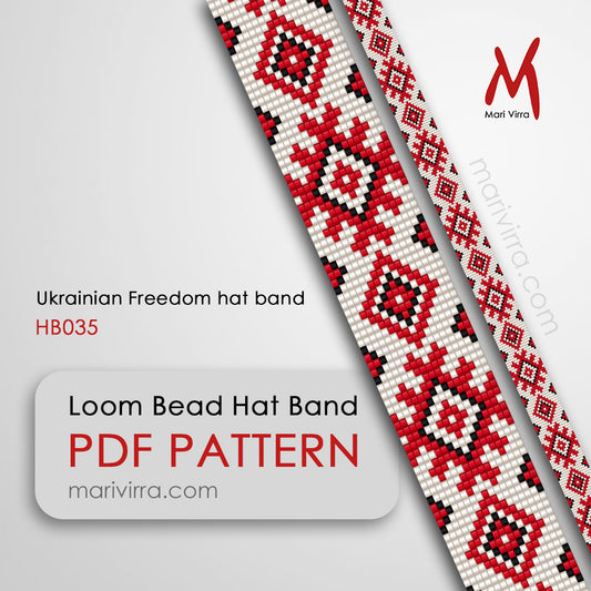 Ukrainian Freedom Hat Band Loom Digital Bead Pattern