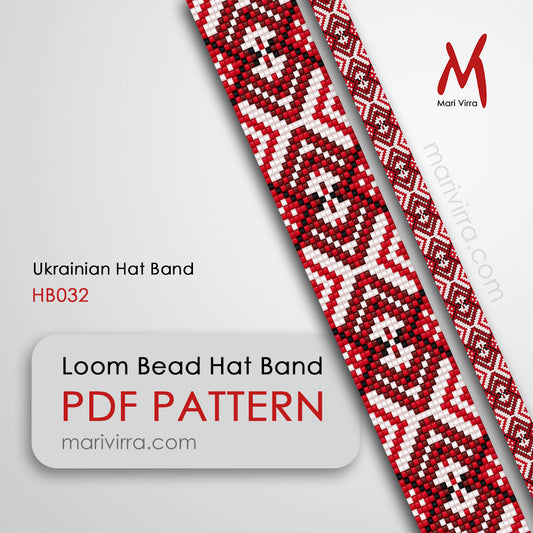 Ukrainian Hat Band Loom Digital Bead Pattern