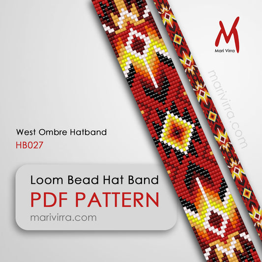 West Ombre Hat Band Loom Digital Bead Pattern