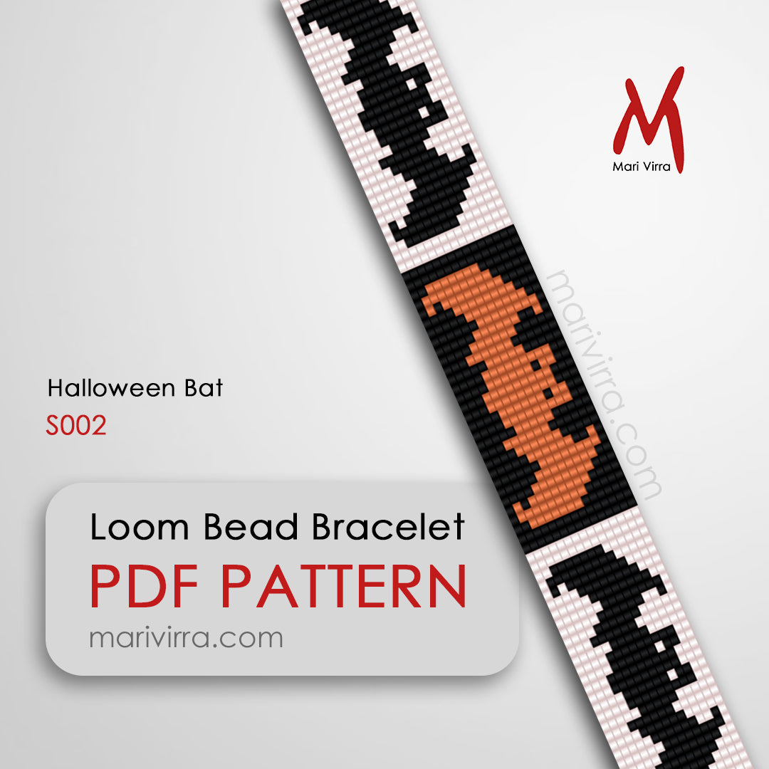 Halloween Bat Loom Digital Bead Pattern