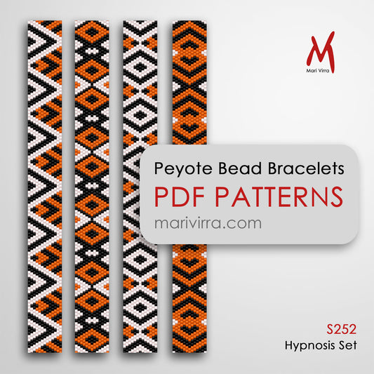 Hypnosis Set of Four Peyote Digital Bead Patterns