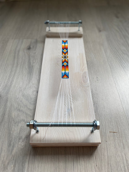 White Author's Loom for ONLY SHORT seed beadwork weaving
