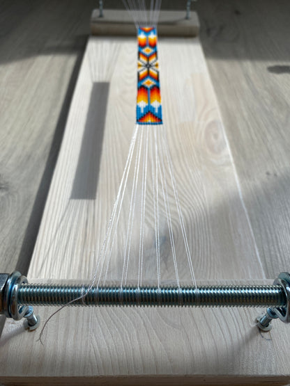 White Author's Loom for ONLY SHORT seed beadwork weaving