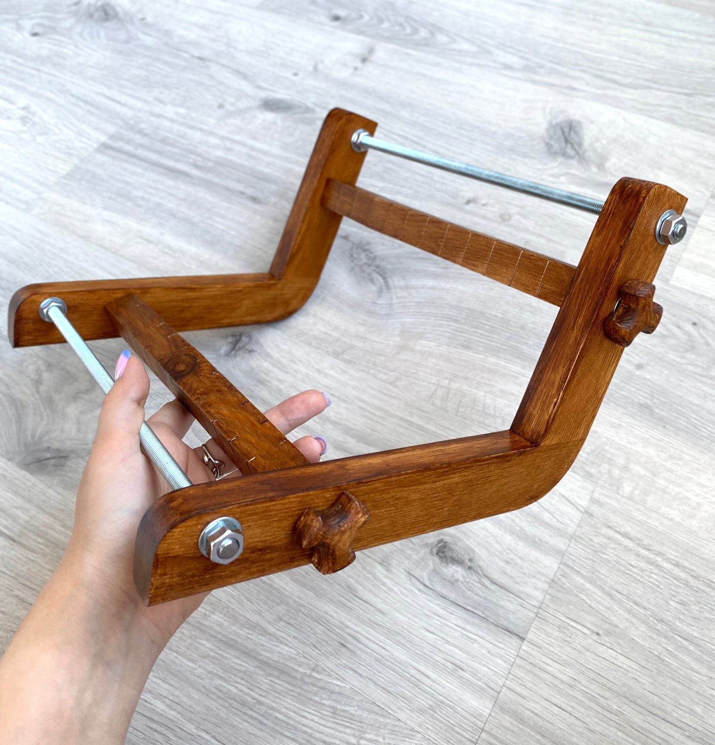 Dark Modern Loom for LONG seed beadwork weaving