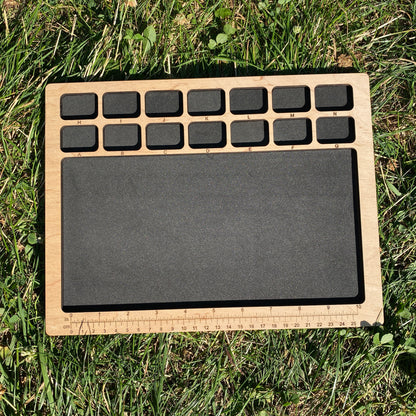 Soft Bead Organizer Board with Lettered Compartment Trays & Black Foam Work Surface