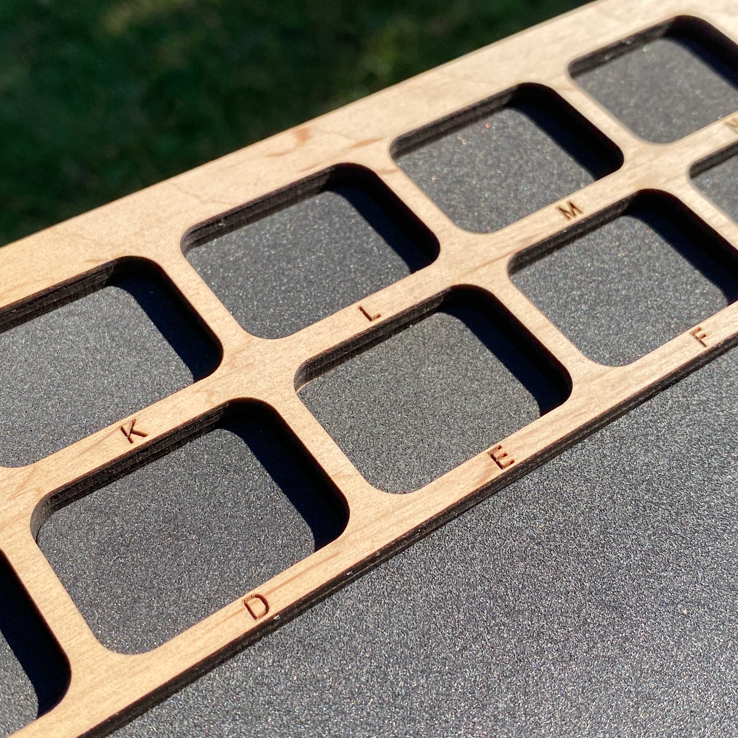 Soft Bead Organizer Board with Lettered Compartment Trays & Black Foam Work Surface
