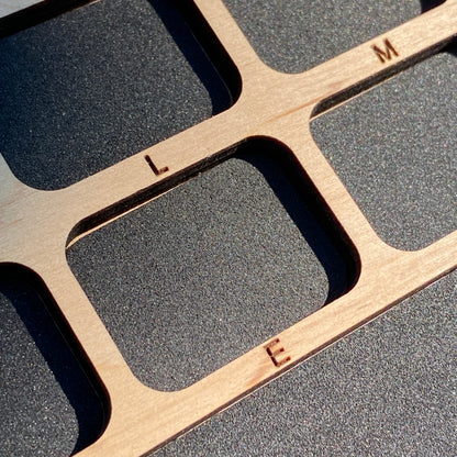Soft Bead Organizer Board with Lettered Compartment Trays & Black Foam Work Surface
