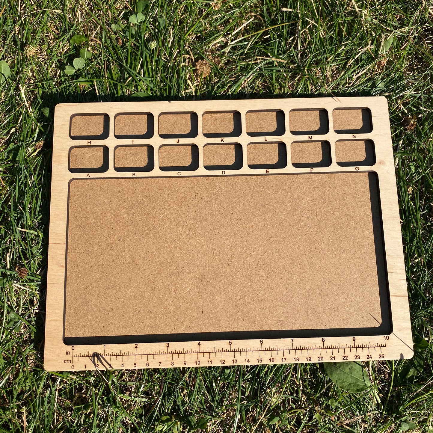 Bead Organizer Board with Lettered Compartment Trays & MDF Work Surface