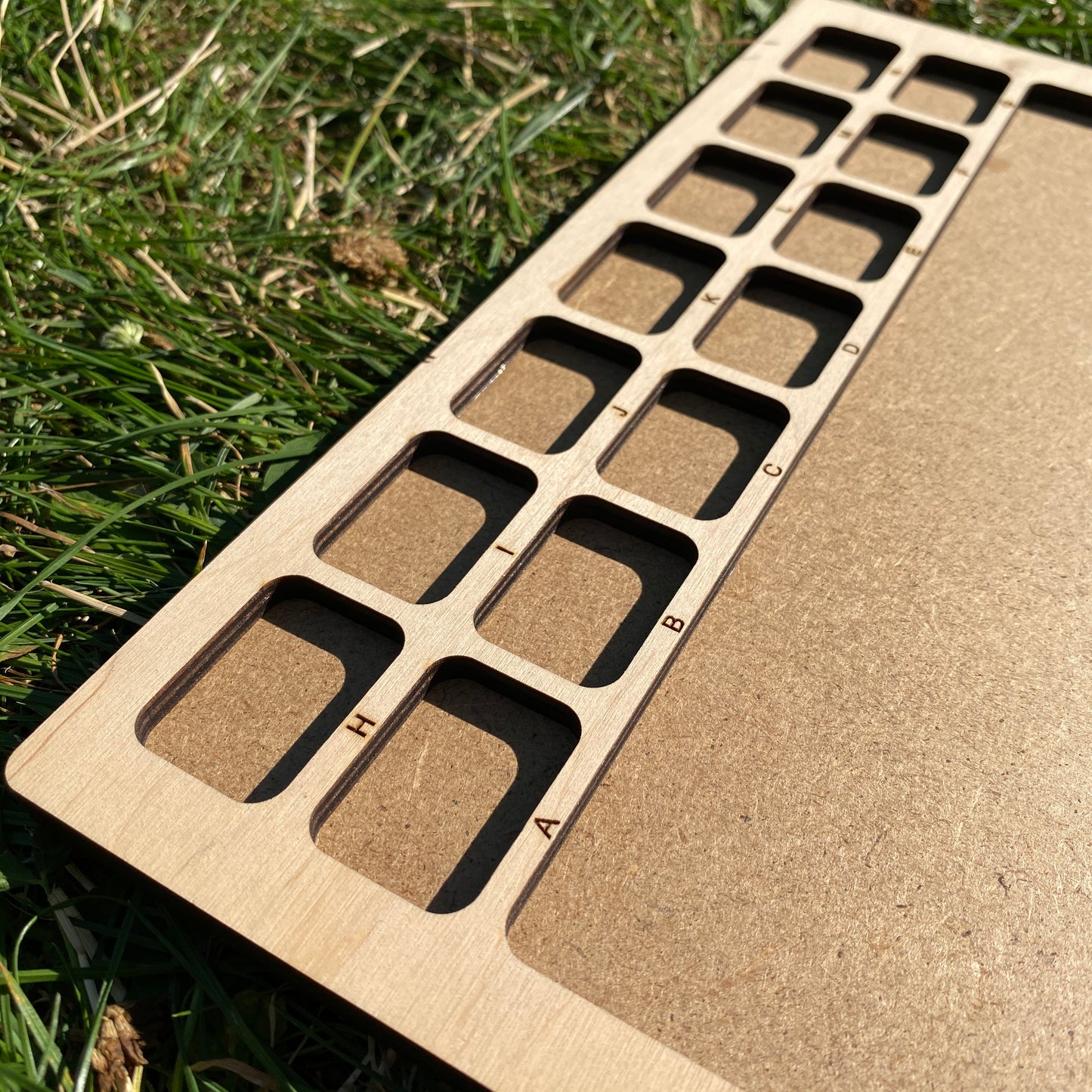 Bead Organizer Board with Lettered Compartment Trays & MDF Work Surface