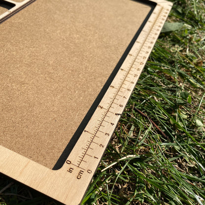 Bead Organizer Board with Lettered Compartment Trays & MDF Work Surface