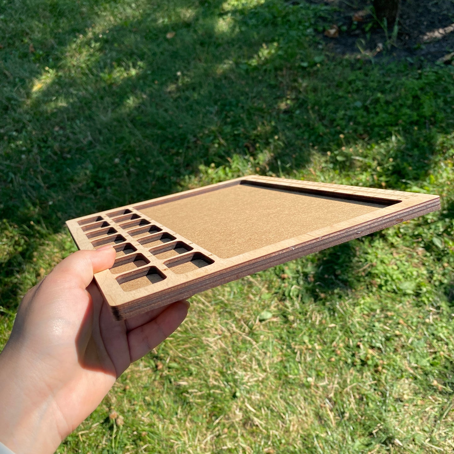 Bead Organizer Board with Lettered Compartment Trays & MDF Work Surface