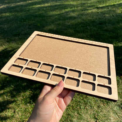 Bead Organizer Board with Lettered Compartment Trays & MDF Work Surface