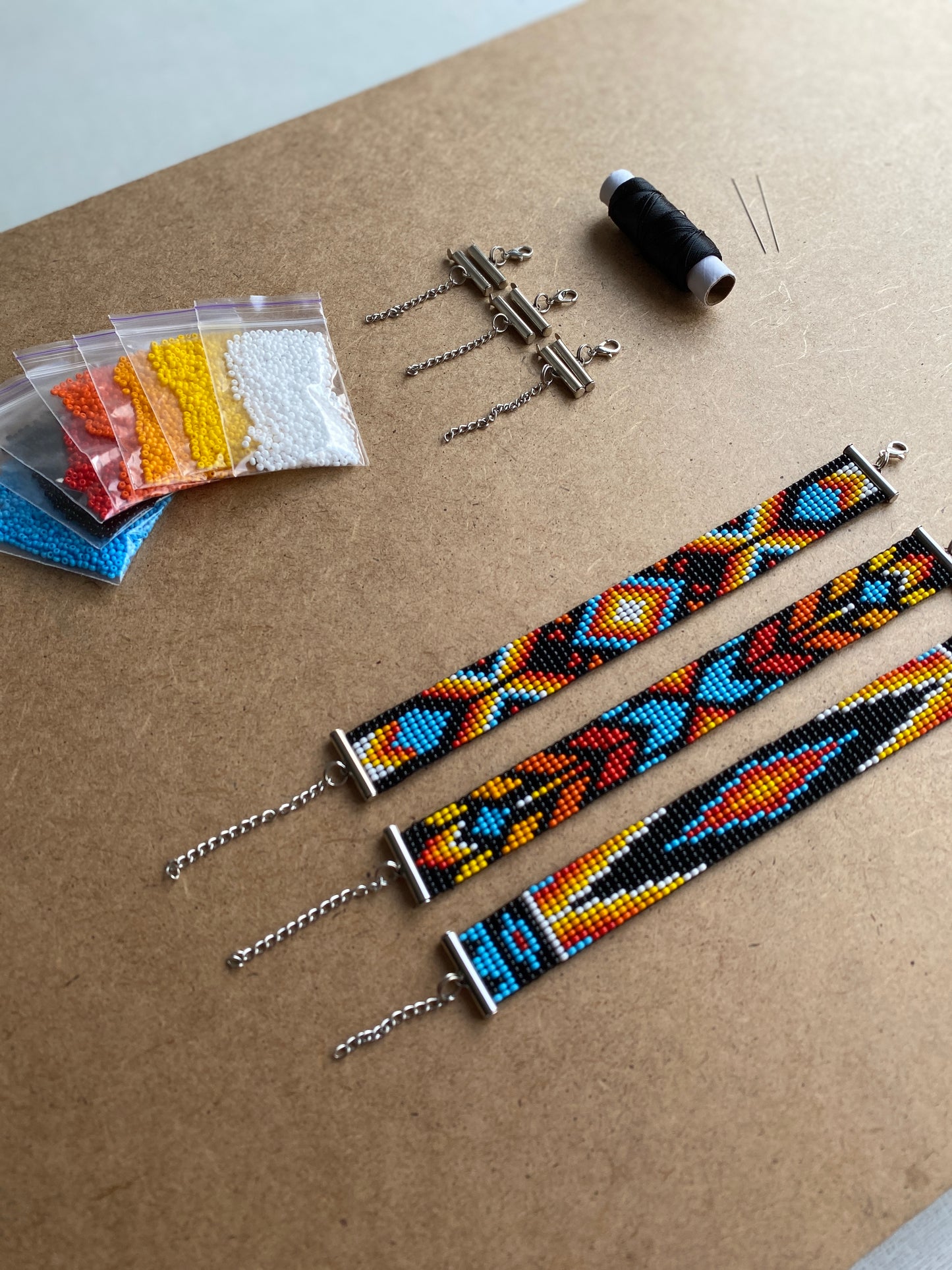 Inspired Bead Kit for creating 3 Loom Bracelets - Jewelry making SET