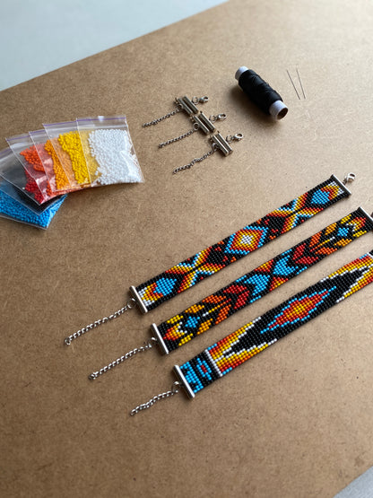 Inspired Bead Kit for creating 3 Loom Bracelets - Jewelry making SET