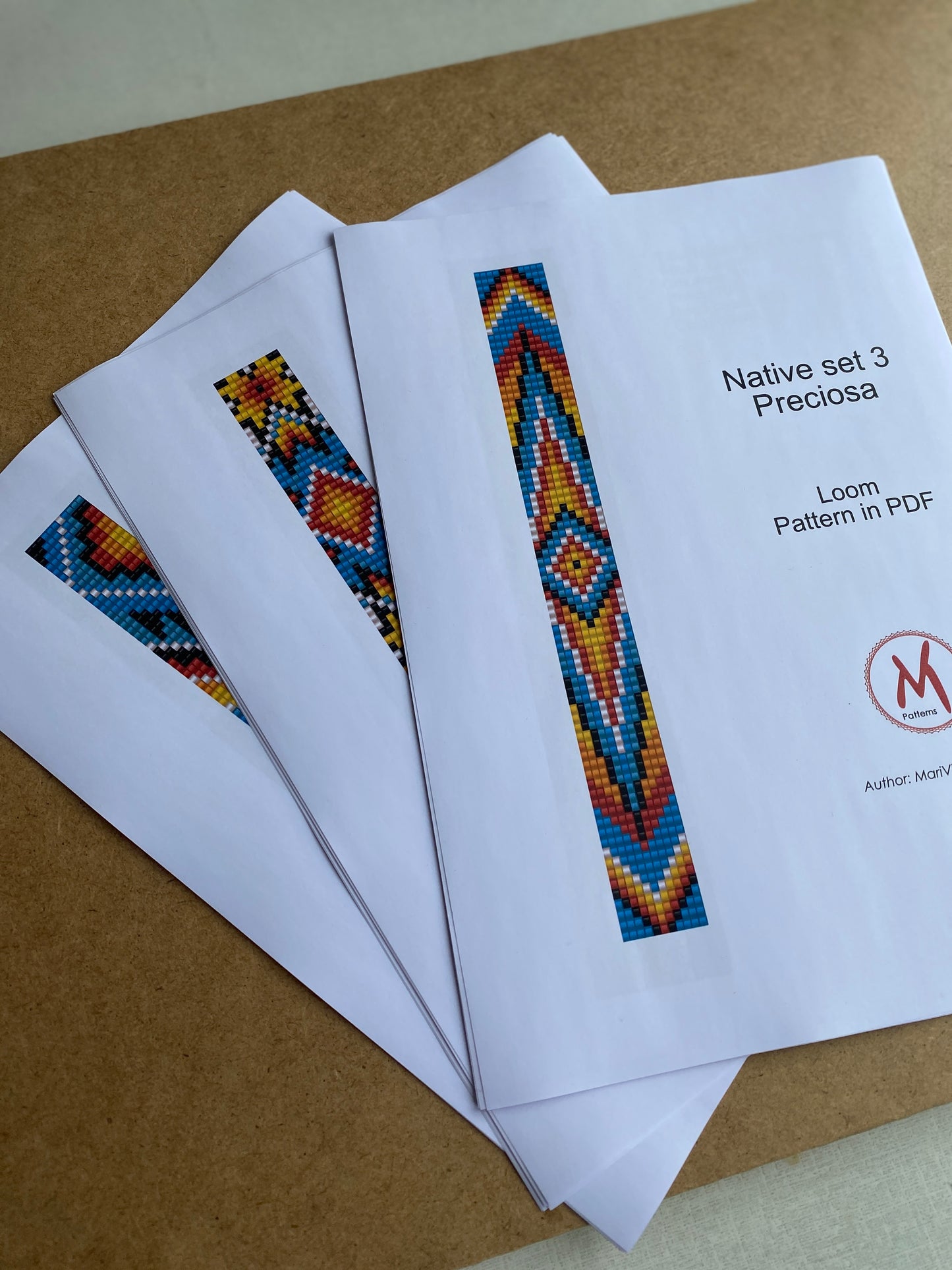 Native Set Kit for creating 3 Loom Bracelets - Jewelry making SET
