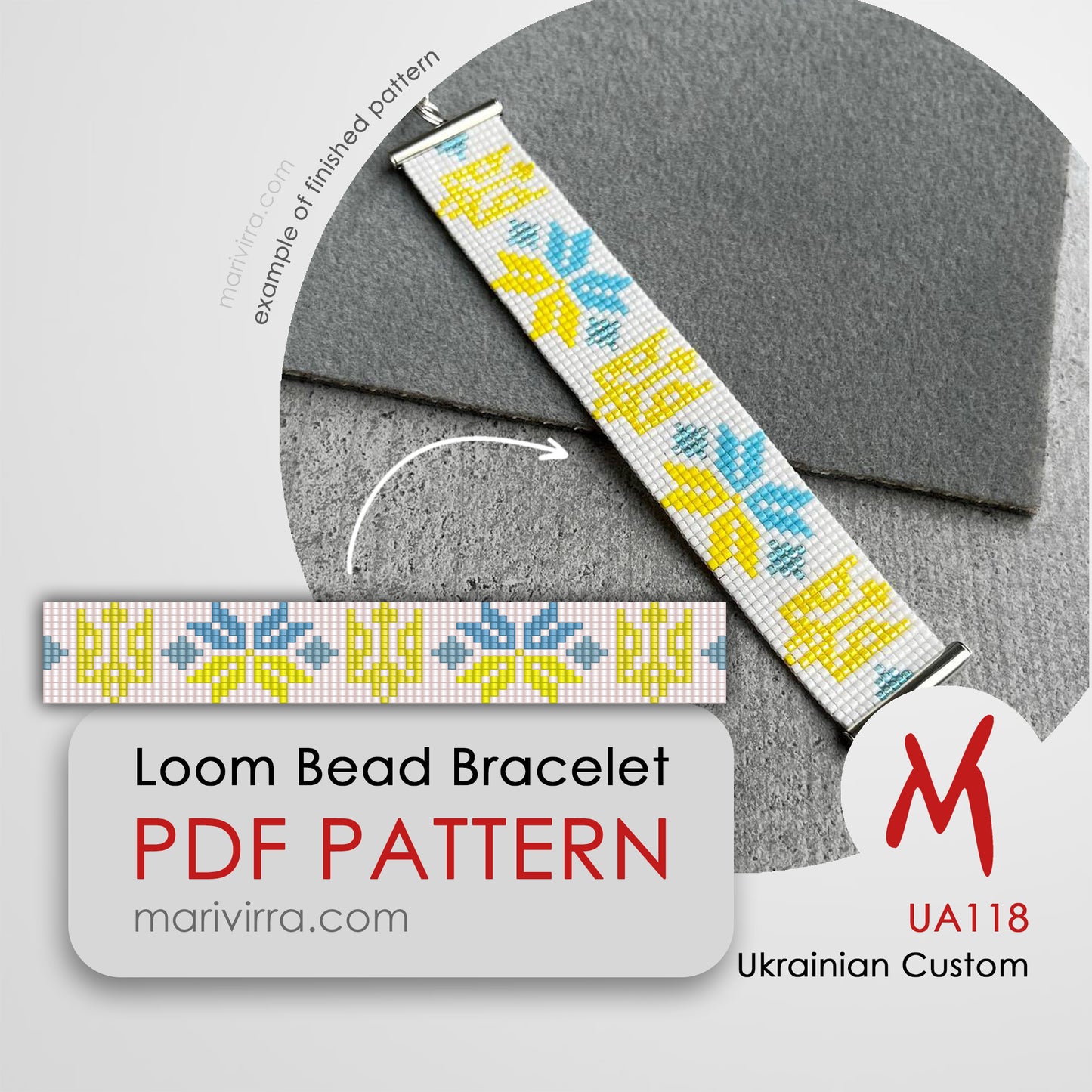 Ukrainian Custom Loom Digital Bead Pattern