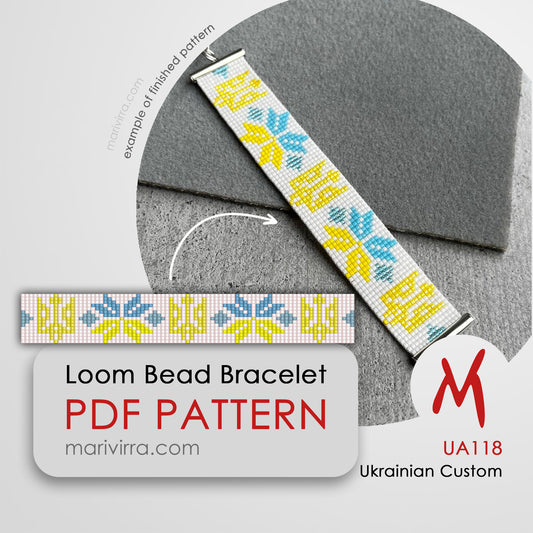 Ukrainian Custom Loom Digital Bead Pattern