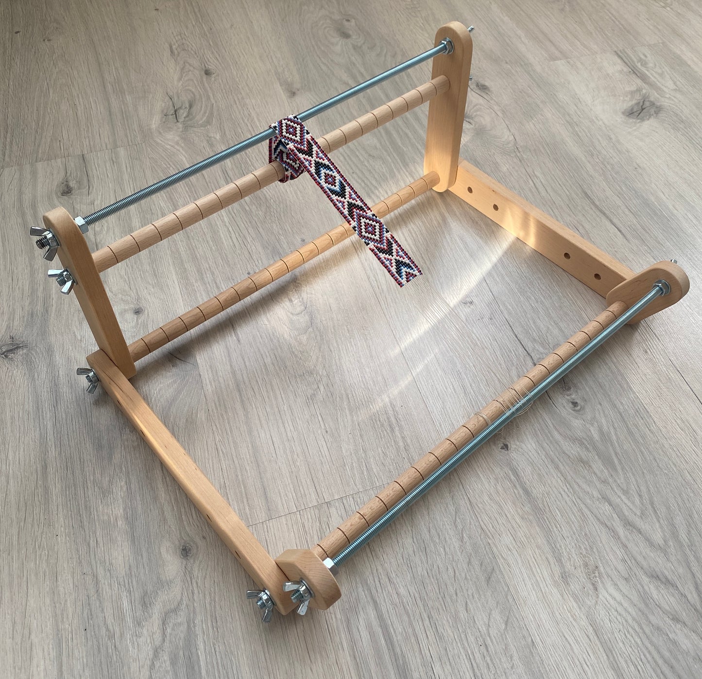 The Biggest Upright Loom for LONG seed beadwork weaving