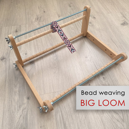 The Biggest Upright Loom for LONG seed beadwork weaving